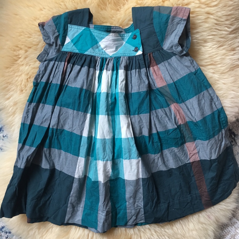 Burberry Dress Toddler 👗 3T Novacheck Teal